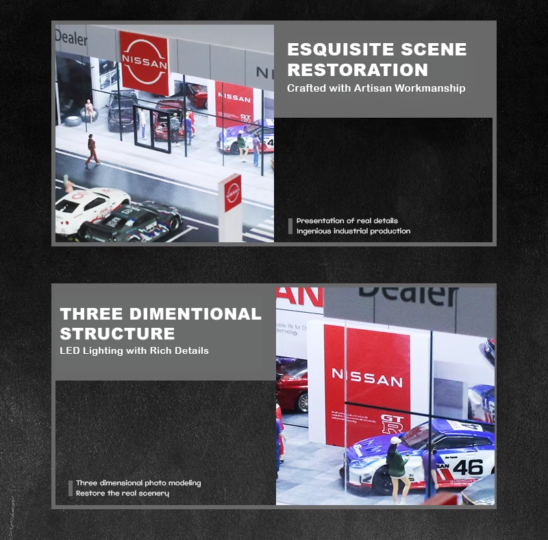 Aventi Designs Nissan Dealership - 1/64 LED Diorama - Hot Wheels Display