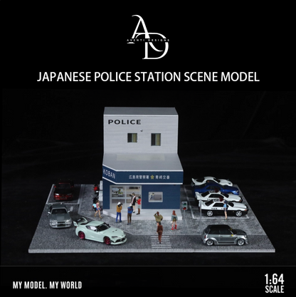 Aventi Designs Japanese Police Station - 1/64 LED Diorama - Hot Wheels Display