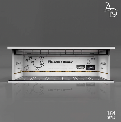 Hot Wheels Display Case - 1/64 LED Garage - Sponsors