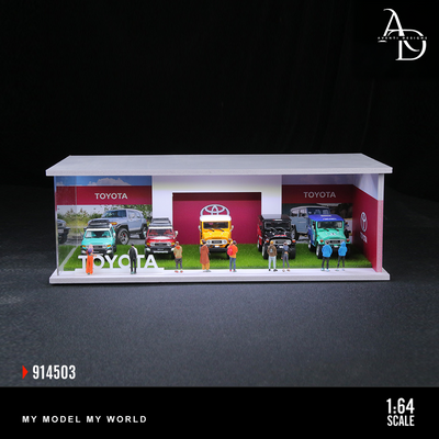 Hot Wheels Display Case V2 - 1/64 LED Garage - Car Brands