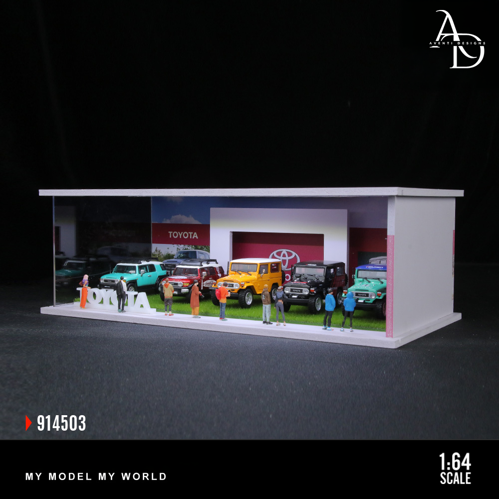 Hot Wheels Display Case V2 - 1/64 LED Garage - Car Brands